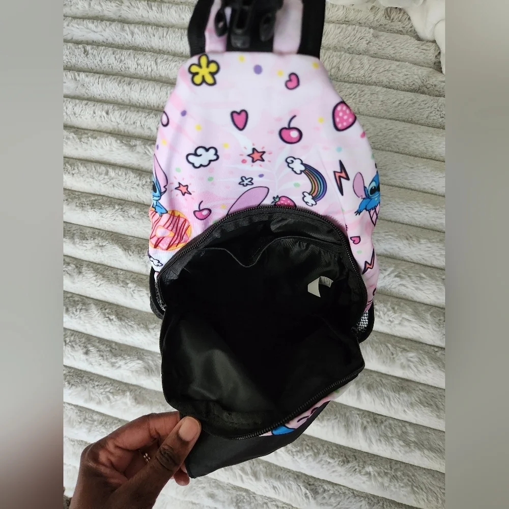 Stitch Pink Donut Sling Bag